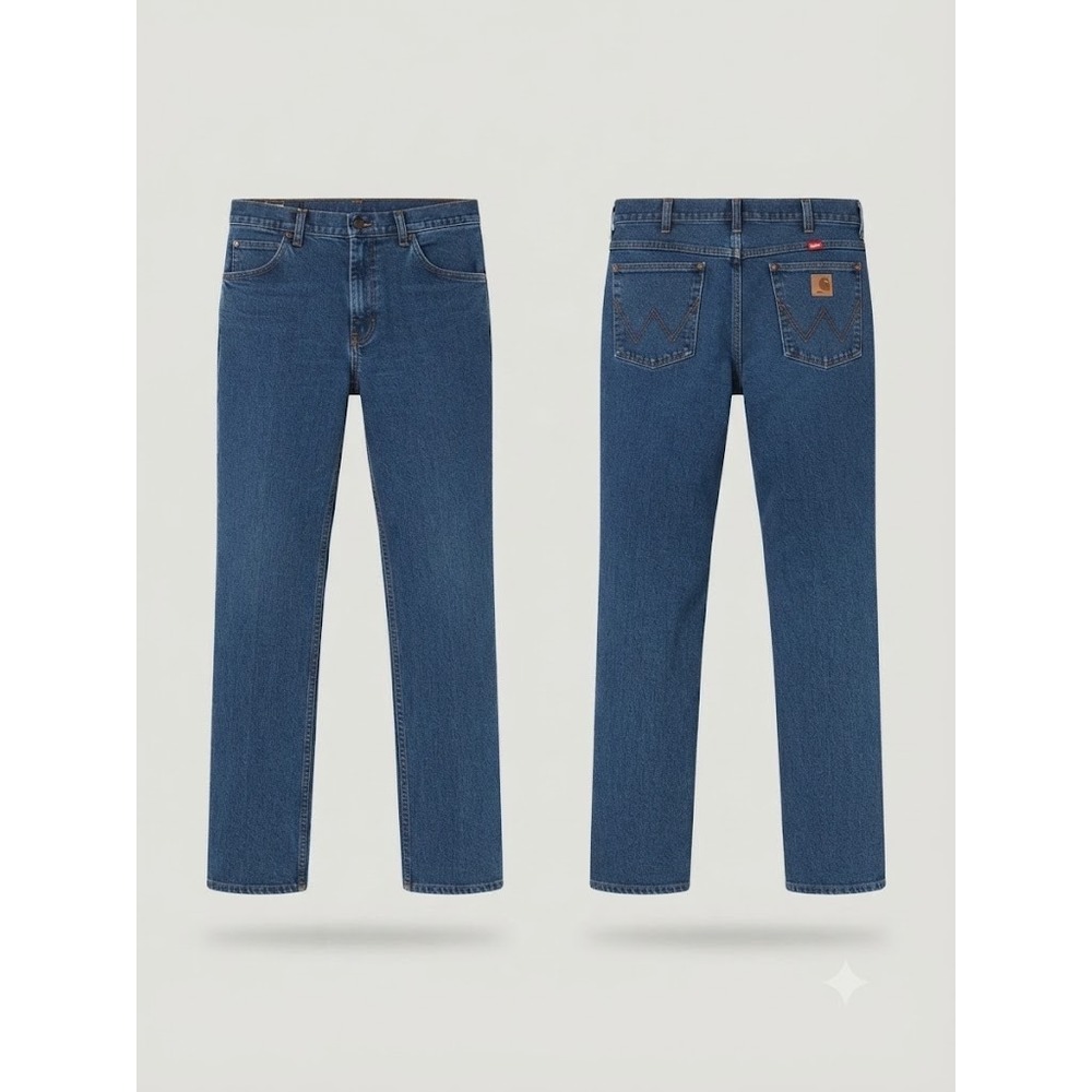 Wrangler Jeans Mens 32x30 Blue Straight Leg Denim Pants 5-Pocket Classic 936DEN